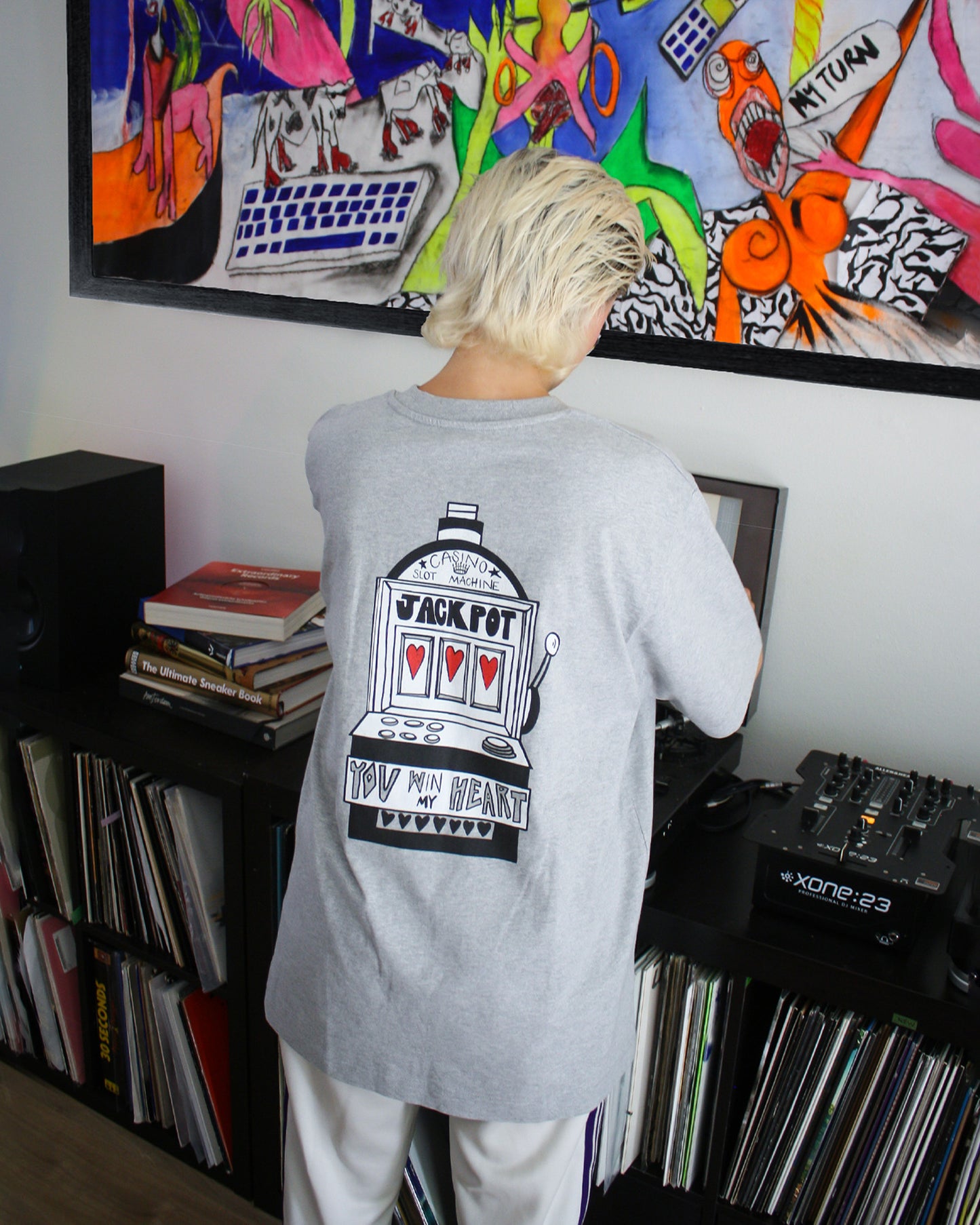 JACKPOT GREY T-SHIRT