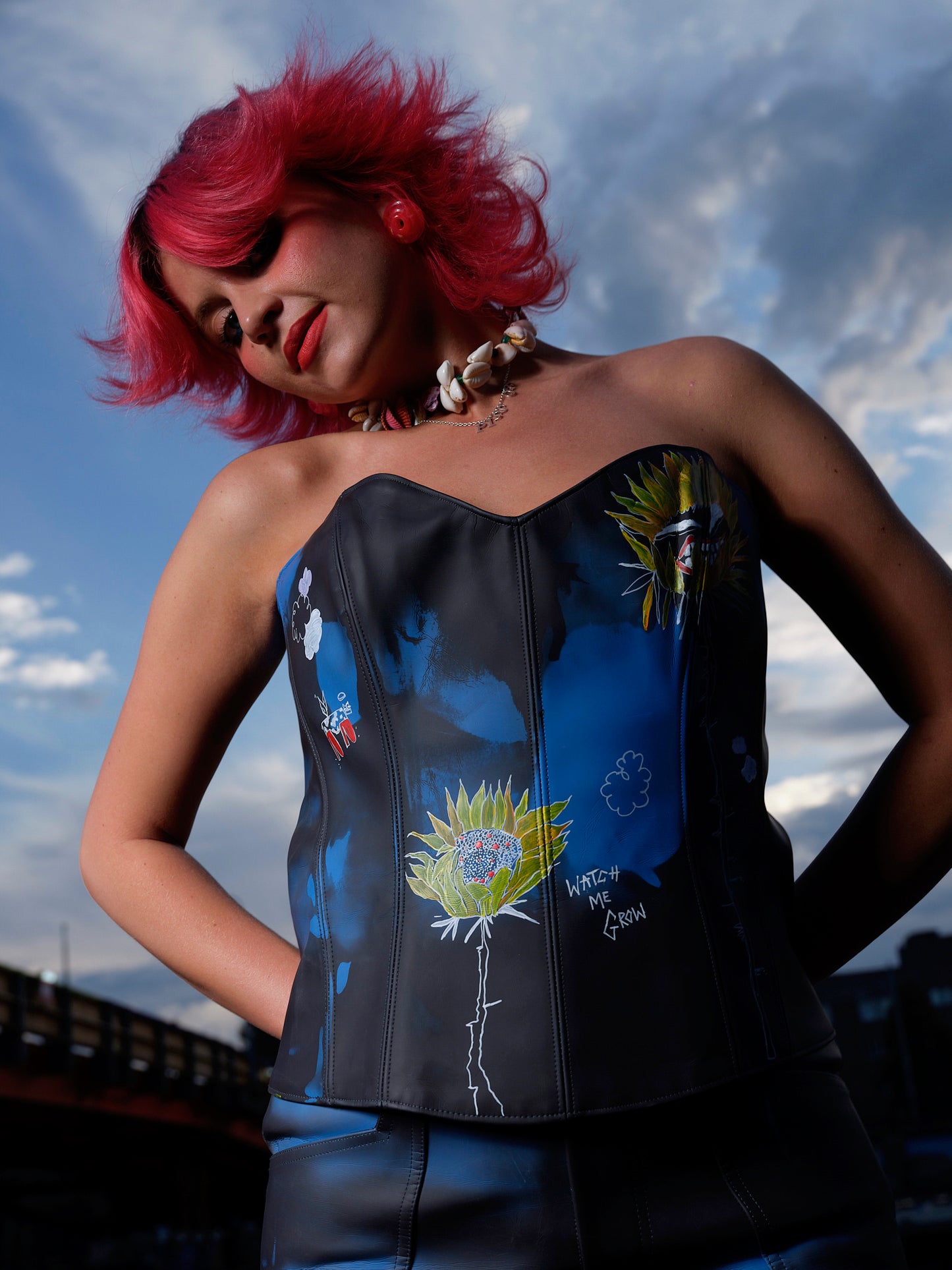 SUNFLOWER HEAT-REACTIVE CORSET