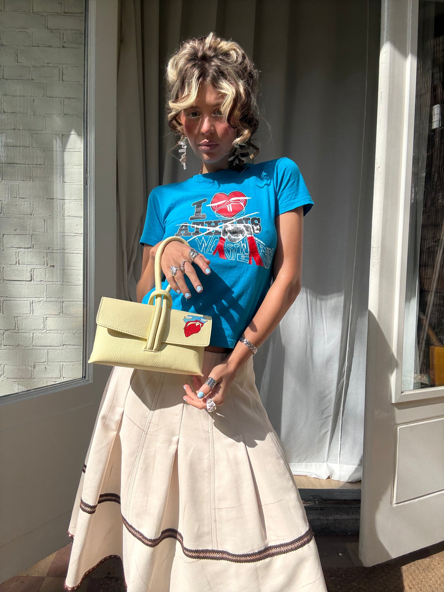 Shock me Pastel Yellow Handbag