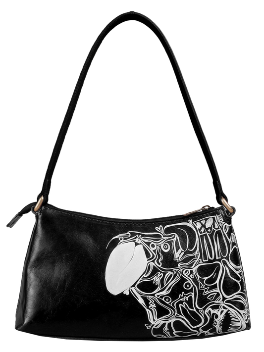 Black Signature Custom Leather Handbag
