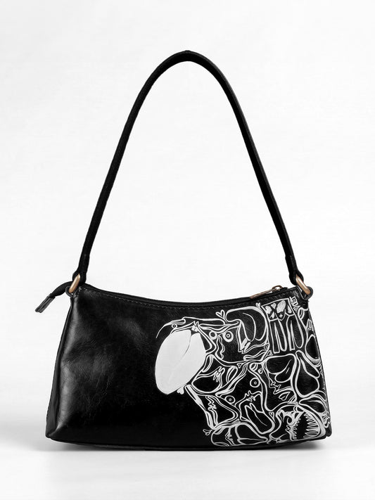 Black Signature Custom Leather Handbag