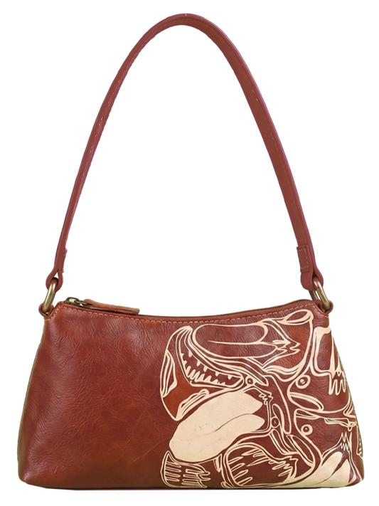 Congac Green Signature Custom Leather Handbag