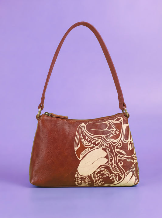 Congac Green Signature Custom Leather Handbag
