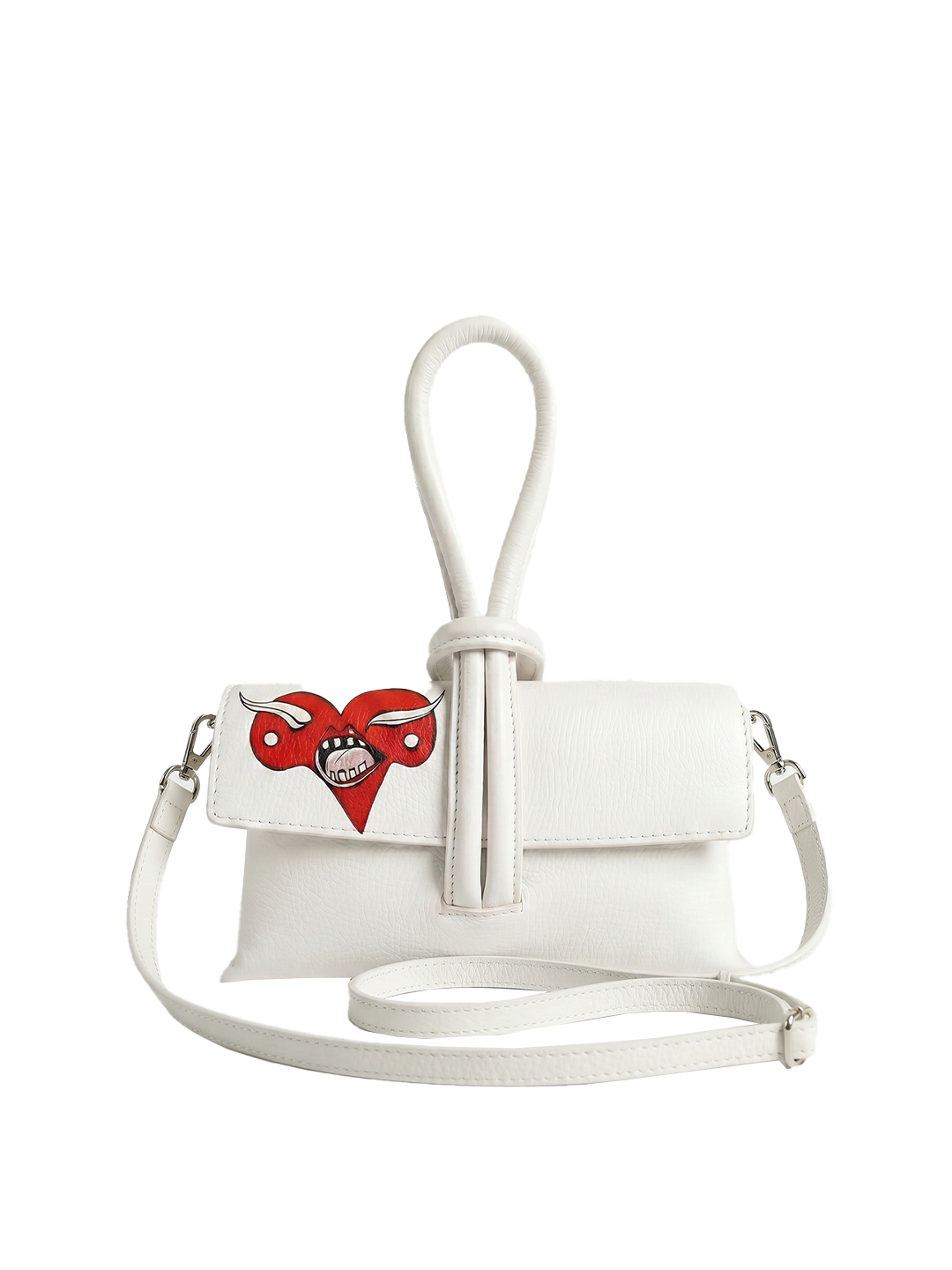 White Love me Handbag