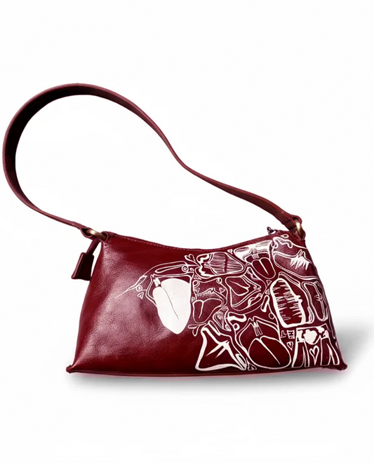 Red Signature Custom Leather Handbag