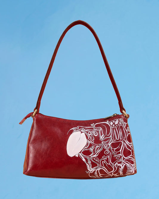 Red Signature Custom Leather Handbag