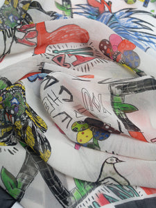 YOU DAFT BIRD Infinite Silk Scarf