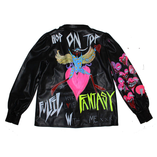 FULFIL YOUR LOVE FANTASY WITH ME vegan leather shirt